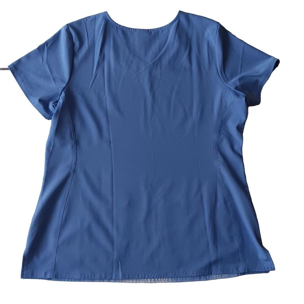 Peanuts Blue Snoopy & Woodstock Nurse Scrub Top - Picture 2 of 11